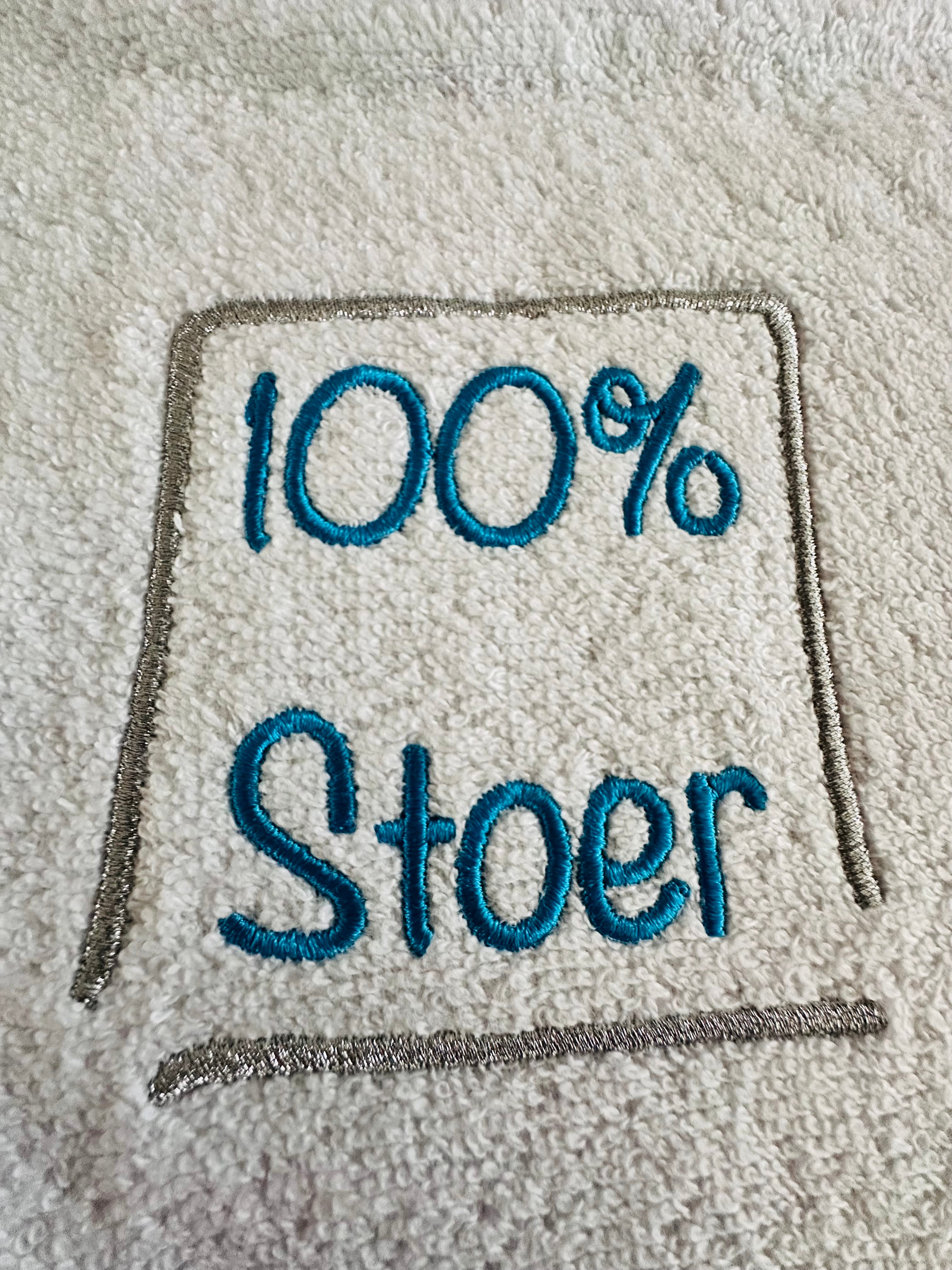 Slabbetje met tekst 100% Stoer