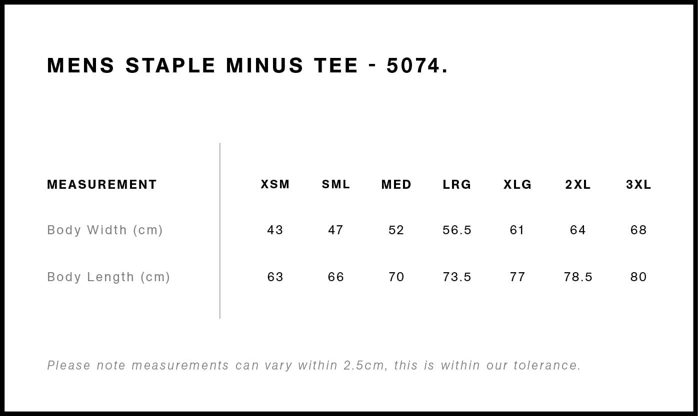 AS Colour 5074 Men's Staple Minus Tee (-5cm)