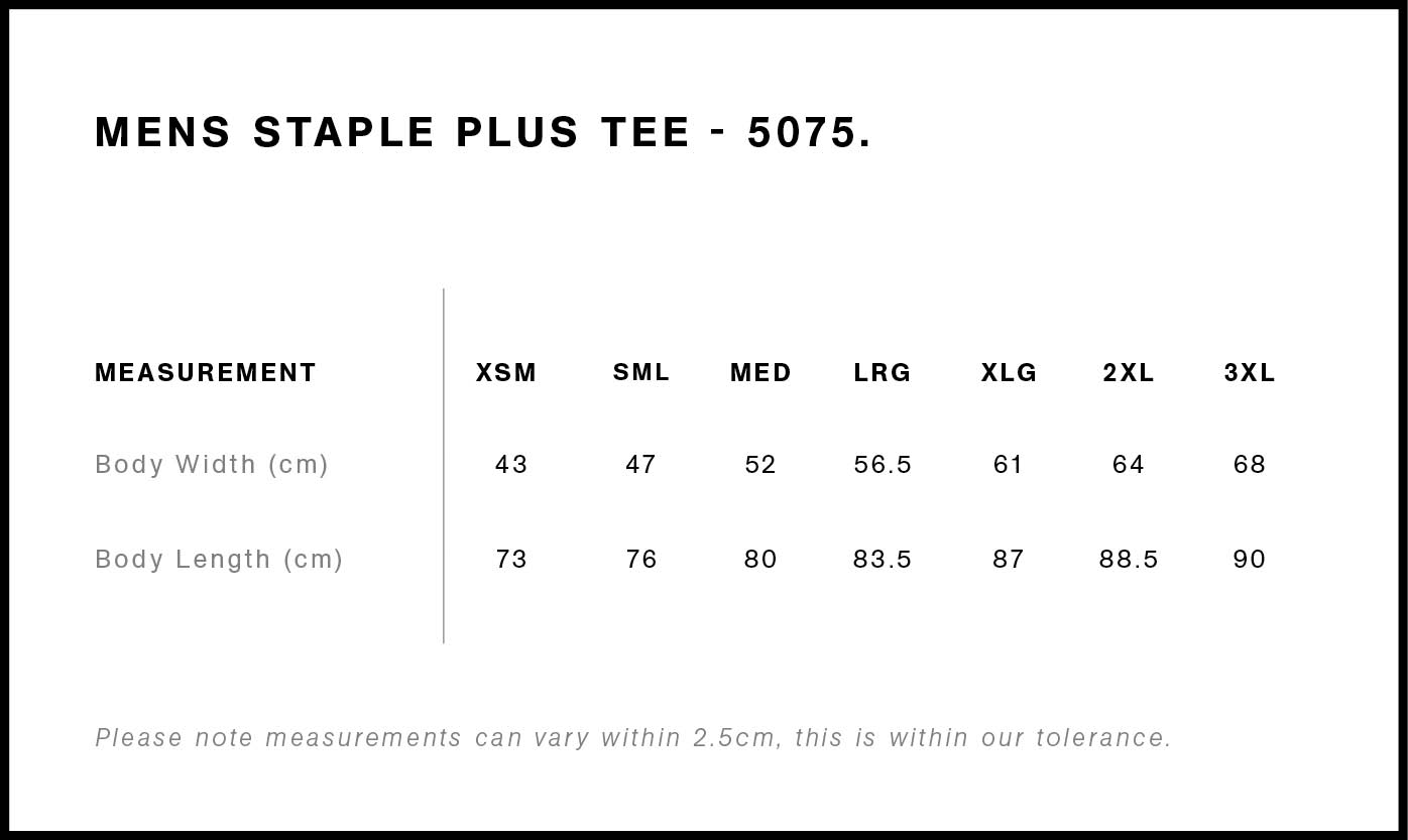 AS Colour 5075 Men's Staple Plus Tee (+5cm)