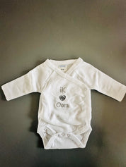 Overslag Rompertje Maat 50-56 met Tekst Oom