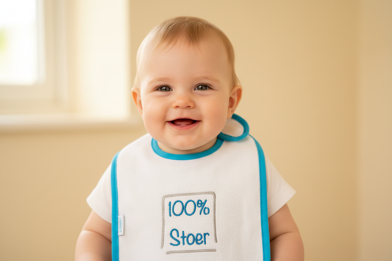 Slabbetje met tekst 100% Stoer