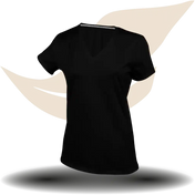 Dames T-shirt met V-hals slim fit bedrukken