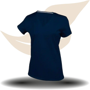 Dames T-shirt met V-hals slim fit bedrukken