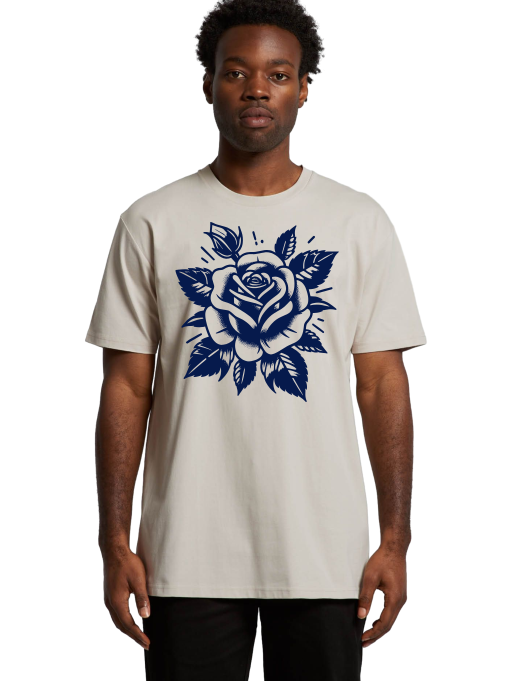 Dark Blue Rose T-Shirt Design
