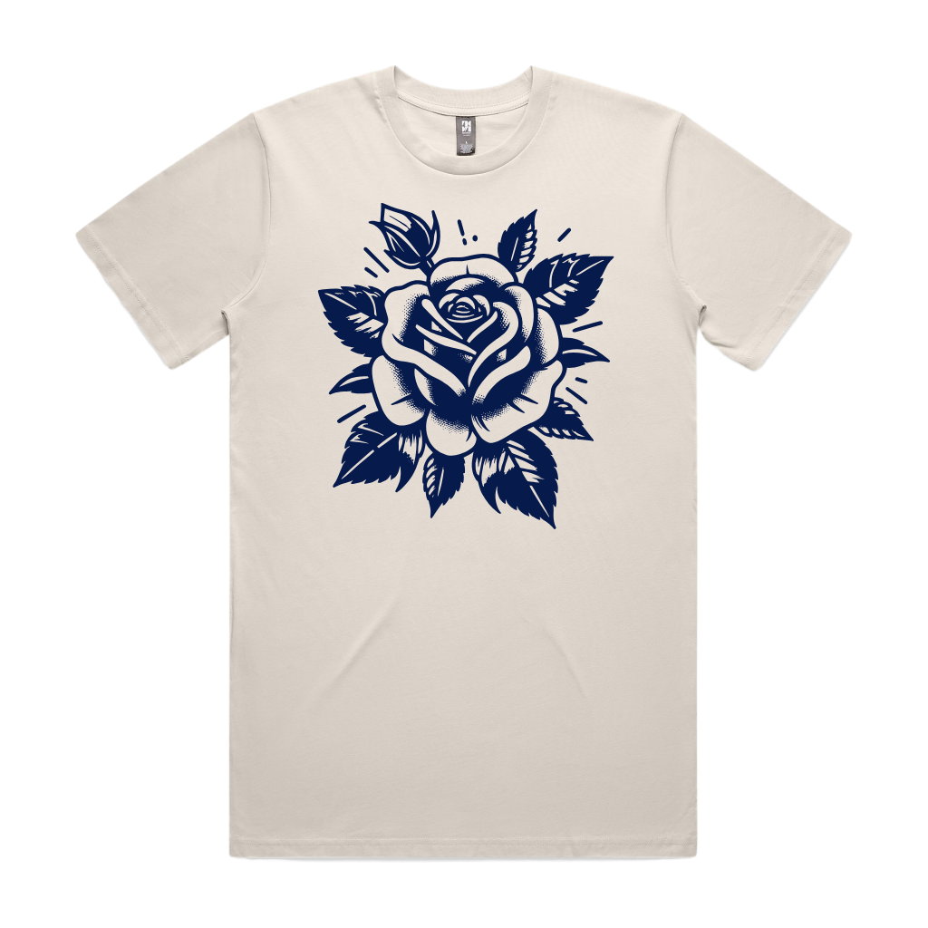 Dark Blue Rose T-Shirt Design