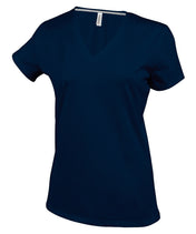 Dames v-hals T-shirts slimfit KB381