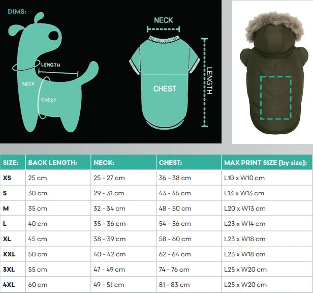 Bedrukbare Hondenparka PP006 – Luxe Faux-Fur Winterjas