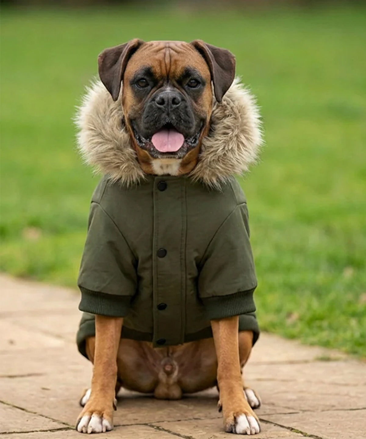Bedrukbare Hondenparka PP006 – Luxe Faux-Fur Winterjas